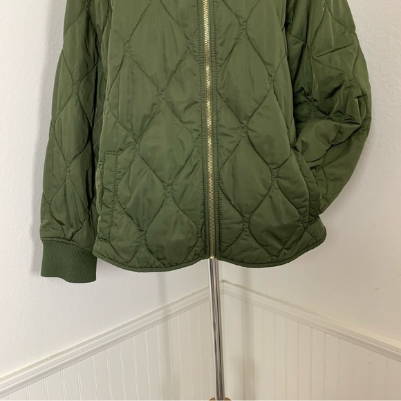 Old Navy Lightweight Quilted Puffer Jacket Women’s 2X Army Green Pockets - Picture 7 of 12